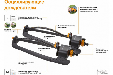 Купить Дождеватель осциллирующий Fiskars металлический   1023660 фото №3