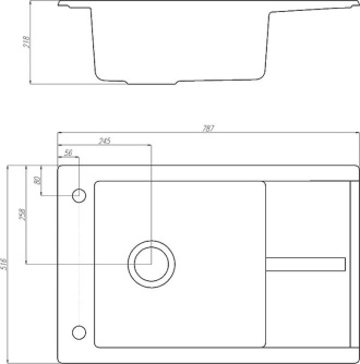 Купить Мойка кухонная AQUATON Делия 78 графит фото №6