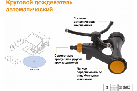 Купить Дождеватель импульсный Fiskars автоматический   1023657 фото №2