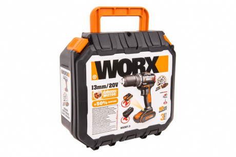 Купить Дрель аккумуляторная WORX WX367.3  20V 2,0Ач кейс фото №9