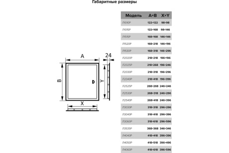 Купить Люк ревизионный с ручкой EVECS 218х318 196х296 Л2030Р фото №5