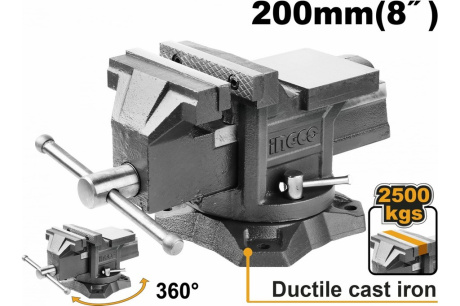 Купить Поворотные тиски с наковальней INGCO 200мм HBV088 фото №1